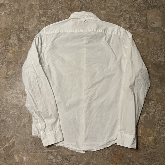 Alex Mill Shirt Mens Small White Wash & Go Long Sleeve Button Twill Huckberry - Picture 11 of 14